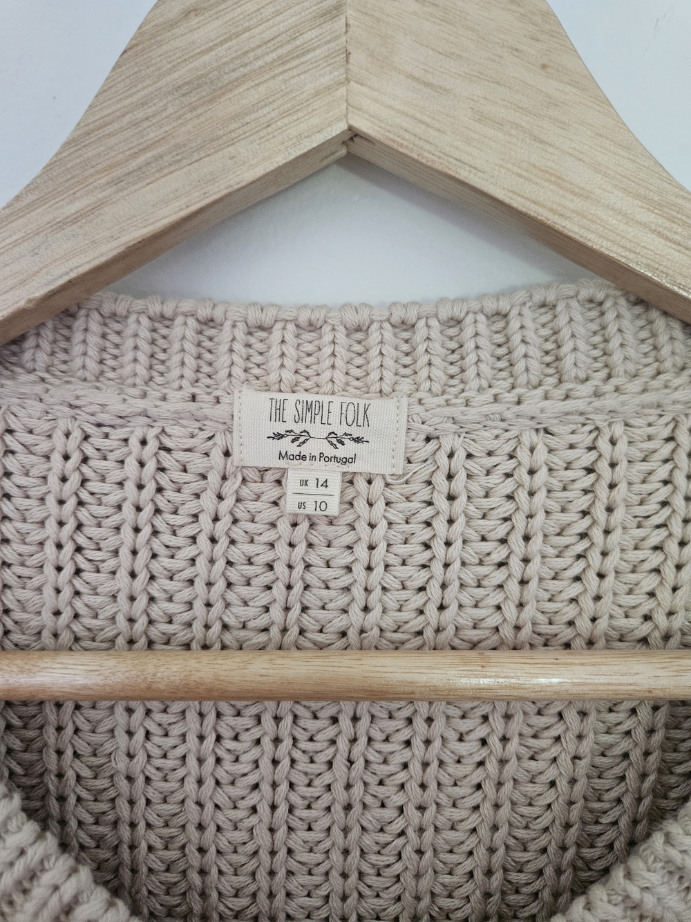 Cozy Knit Button-Front Cardigan - Beige - Picture 2 of 2